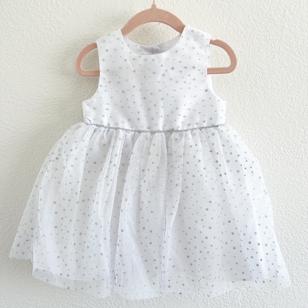 George Sparkle White & Silver Dress